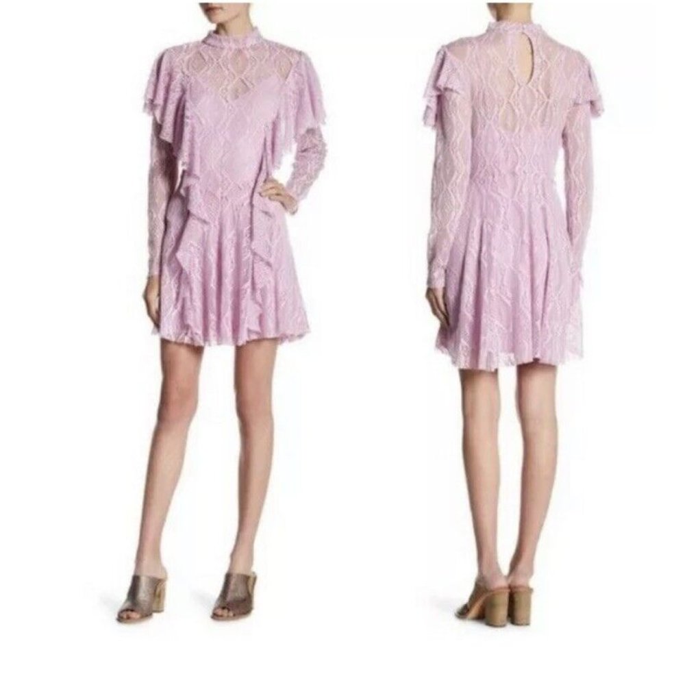Free People Purple Wisteria Rock Candy Lace Dress Size Small S New NWT RARE HTF